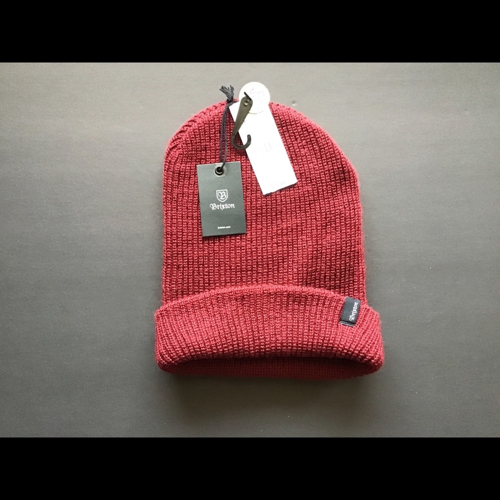 Brixton red beanie